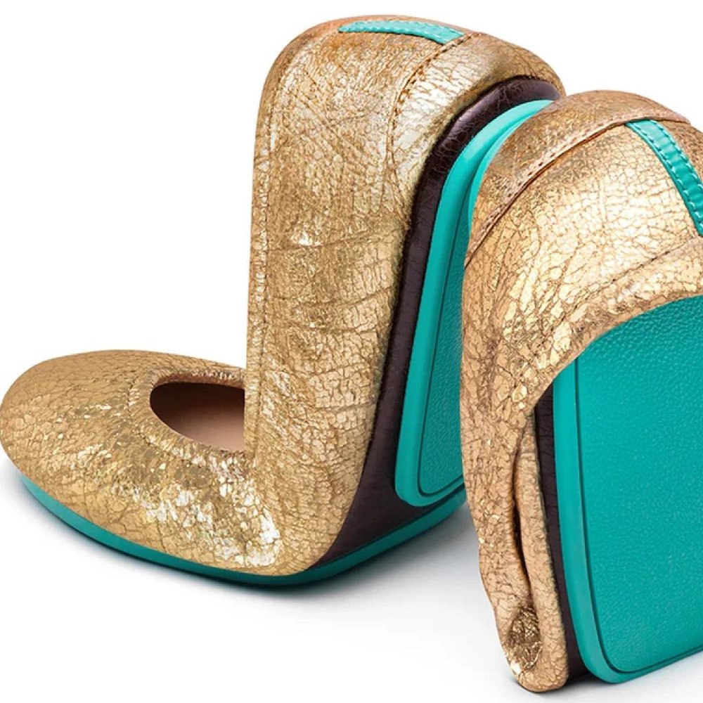 Tieks by Gavrieli- Golden Glitz. Size 9